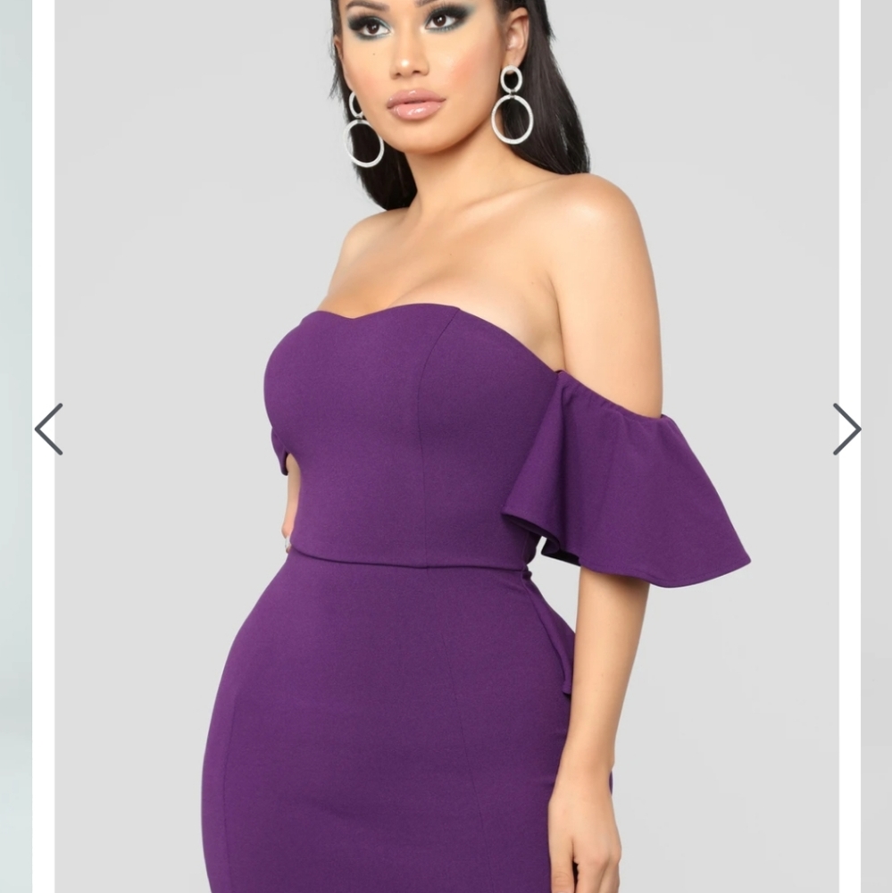 Party Dress-Eggplant - Picture 4 of 4